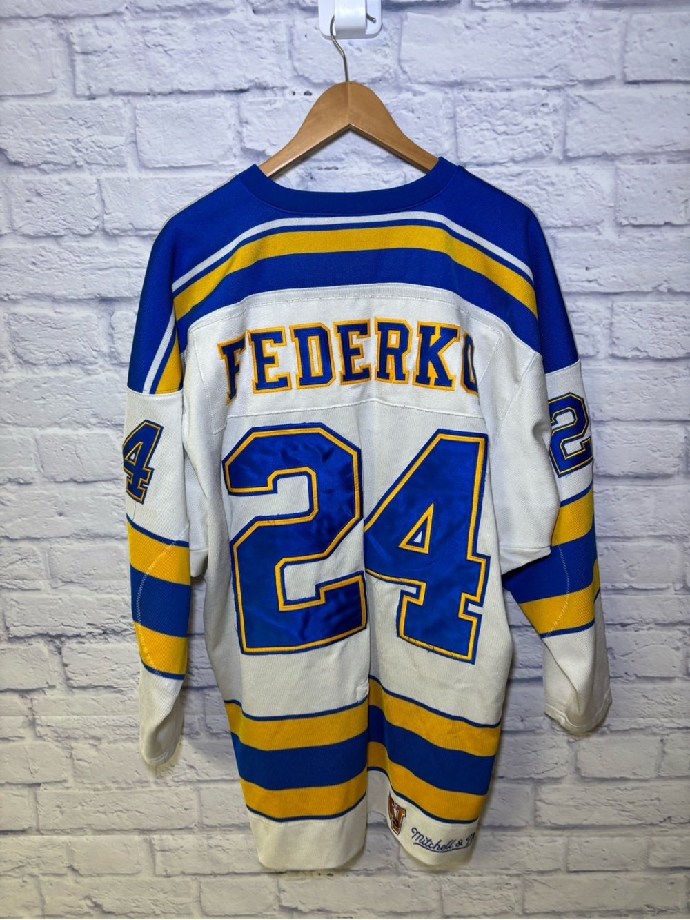Mitchell Ness St. Louis Blues Jersey #24 Federko 1980 1981 Hockey Men Size 52